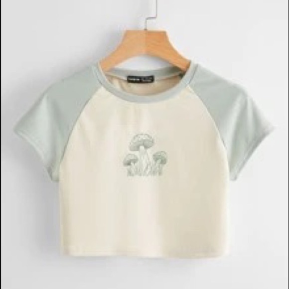 SHEIN Tops - Mushroom Crop Tee, Multiple Sizes, NWOT, For Bundle Purchases Only